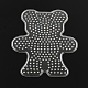 Медведь ABC пластиковые pegboards используется для 5x5мм поделок hama бисер бусинов(X-DIY-Q009-29)-1