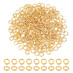 260Pcs 304 Stainless Steel Open Jump Rings, Real 24K Gold Plated, 6x1.2mm, Inner Diameter: 4mm(STAS-ME0003-54)