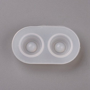 Silicone Molds, Resin Casting Molds, For UV Resin, Epoxy Resin Jewelry Making, Eye, White, 42.5x25.5x7.5mm, Inner Diameter: 11.5mm