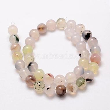 Natural Dendritic Agate Bead Strands(G-G880-01-8mm)-2