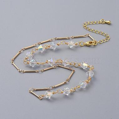 Clear AB Brass Necklaces