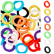 64Pcs PVC Plastic Nonslip Waterproof Reusable Key Sleeve(AJEW-SP0002-72B)-7