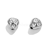 304 Stainless Steel Beads, Triangle, Stainless Steel Color, 6x6x4mm, Hole: 1.2mm(STAS-M071-01E-P)