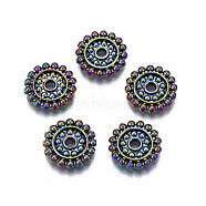 Rack Plating Rainbow Color Alloy Beads, Cadmium Free & Nickel Free & Lead Free, Tyre, 12.5x2mm, Hole: 1.6mm(PALLOY-S180-354)
