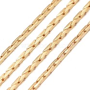Brass Cardano Chains, Unwelded, with Spool, Cadmium Free & Nickel Free & Lead Free, Golden, 0.9x0.6mm, about 32.8 Feet(10m)/roll(X-CHC002Y-G-NR)