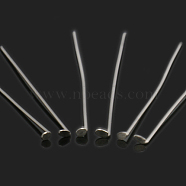 304 Stainless Steel Flat Head Pins, Stainless Steel Color, 35x0.6mm, 22 Gauge, about 5000pcs/bag, Head: 1mm(STAS-E023-0.6x35mm)