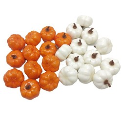 Plastic Artificial Mini Pumpkin Model, for Photography Props Display Decorations, Mixed Color, 35mm, 24pcs/bag(HULI-PW0002-032B-01)