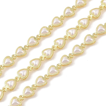 Brass Link Chains, with Glass, Rack Plating Real 18K Gold Plated, Soldered, with Spools, Long-Lasting Plated, Cadmium Free & Lead Free, Real 18K Gold Plated, 16x6x4mm
