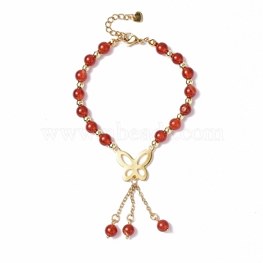 Gemstone & Glass Beaded Bracelets(BJEW-F441-01)-2