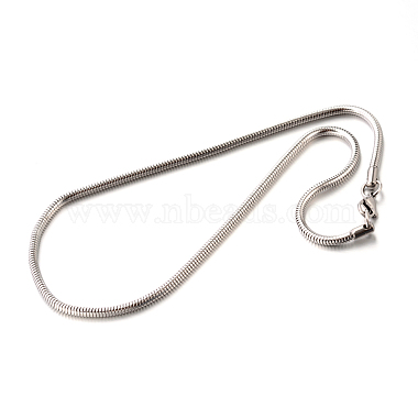 304 Stainless Steel Snake Chain Necklaces(STAS-M174-005P-3.2B)-2