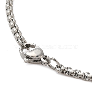 Angel Shape Rhinestone Pendant Necklace with Zinc Alloy Box Chains(NJEW-G118-03P)-4