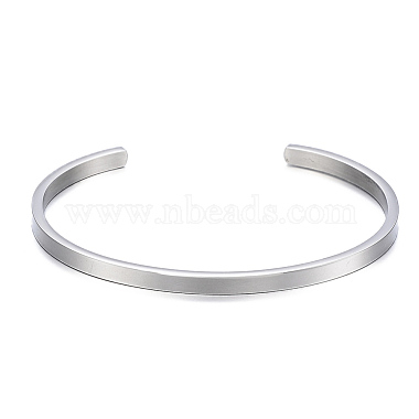 304 Stainless Steel Cuff Bangles(BJEW-K173-02P)-2