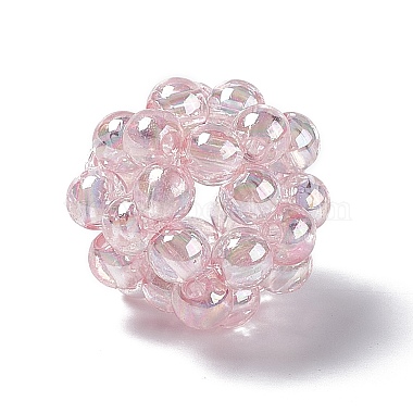 Handmade Transparent Plastic Woven Beads(KY-P015-05E)-3