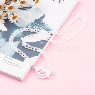 Personalized Acrylic Curb Chain Necklaces(NJEW-JN03431-03)-4