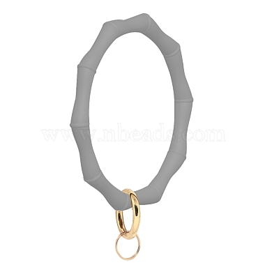 Gray Ring Alloy+Other Material Keychain