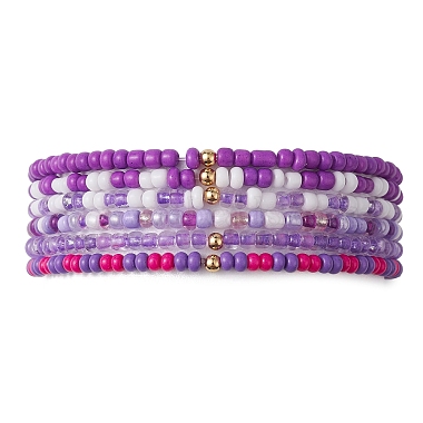 Medium Purple Glass Bracelets