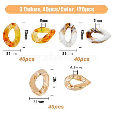 супернаходки 120шт. 3 стиль акрил и УФ-покрытие соединительные кольца из АБС-пластика(OACR-FH0001-047)-2