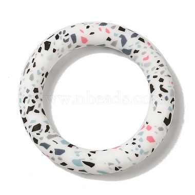 WhiteSmoke Ring Silicone Beads