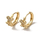 KC Gold Plated Brass Micro Pave Cubic Zirconia Hoop Earring(EJEW-L271-01KCG-09)-1