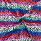 Leopard Print Rainbow Pattern Polycotton Fabric(DIY-WH0028-18B)-1