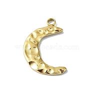 Ion Plating(IP) 304 Stainless Steel Pendants, Real 18K Gold Plated, Moon, 19x12.5x1.5mm, Hole: 2mm(STAS-B058-17G-08)