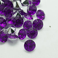 Imitation Taiwan Acrylic Rhinestone Pointed Back Cabochons, Faceted, Diamond, Blue Violet, 4.5x3mm(GACR-A003-4.5mm-04)