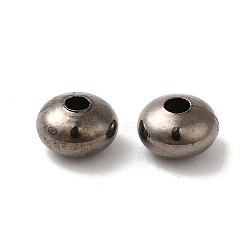 Iron Spacer Beads, Rondelle, Gunmetal, 8x5mm, Hole: 2mm(IFIN-D050-8mm-B)
