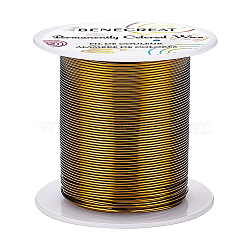 Round Copper Wire, for Wire Wrapped Jewelry Making, Antique Bronze, 20 Gauge, 0.8mm, about 98.42 Feet(30m)/roll(CWIR-BC0006-02B-AB)