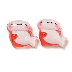 Ice Ocean Theme Opaque Resin Cabochons, Marine Animal Cabochons, electric eel, 20.5x23x8mm(CRES-D040-02D)