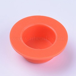 Plastic End Caps, Glue Dispensing Industrial Syringe Barrel End Cover, Orange, 15~23x9mm(TOOL-WH0103-08A-02)