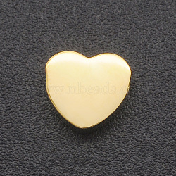 201 Stainless Steel Charms, for Simple Necklaces Making, Stamping Blank Tag, Laser Cut, Heart, Golden, 7x7.5x3mm, Hole: 1.8mm(STAS-R109-JA426-2)
