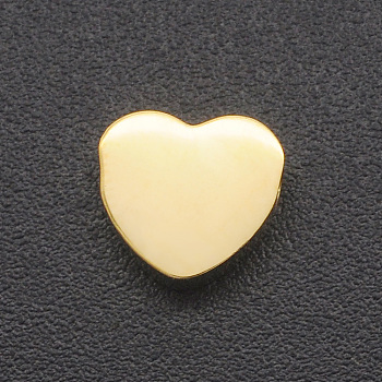 201 Stainless Steel Charms, for Simple Necklaces Making, Stamping Blank Tag, Laser Cut, Heart, Golden, 7x7.5x3mm, Hole: 1.8mm
