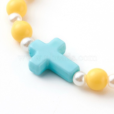 bracelets de perles extensibles acryliques opaques pour enfants(X-BJEW-JB06230)-6