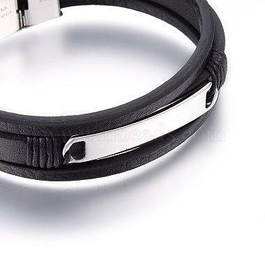 Leather Cord Multi-strand Bracelets(BJEW-G603-35P)-2