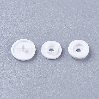 20L(12.5mm) White Flat Round Plastic Garment Buttons