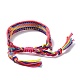 Polyester-cotton Braided Rhombus Pattern Cord Bracelet(FIND-PW0013-001A-09)-4