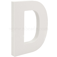 Wooden Letter Ornaments, for DIY Craft, Home Decor, Letter.D, D: 150x121x15mm(WOOD-GF0001-15-04)