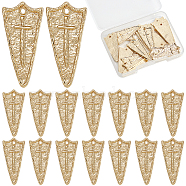 CREATCABIN 18Pcs Alloy Pendants, Shield with Sword, Real 16K Gold Plated, 29.5x14.5x2mm, Hole: 1.6mm(FIND-CN0001-48)
