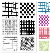 Custom PVC Plastic Clear Stamps, for DIY Scrapbooking, Photo Album Decorative, Cards Making, Stamp Sheets, Film Frame, Tartan, 160x110x3mm(DIY-WH0439-0074)