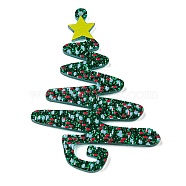 Christmas Theme Acrylic Big Pendants, Star, 56x42.5x2mm, Hole: 1.6mm(OACR-E024-01E)