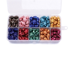 10 Grids 10 Colors Wax Granule Set, Sealing Wax Particles Kits for Retro Seal Stamp, Star, Mixed Color, 125x65mm(PW-WG60285-22)