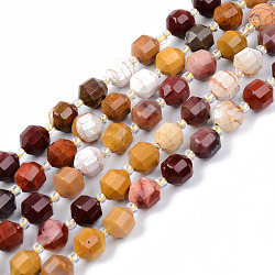 Natural Mookaite Beads Strands, Round, Faceted, 7~8x8mm, Hole: 1.2mm, about 38~40pcs/strand,14.76~15.16 inch(37.5~38.5cm)(G-R482-20-8mm)