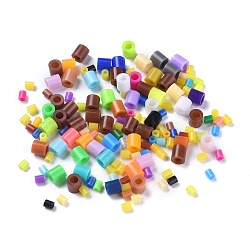 PE DIY Melty Beads Fuse Beads Refills, Tube, Mixed Color, 3~5x2~5mm, Hole: 1~2mm(DIY-XCP0001-20)