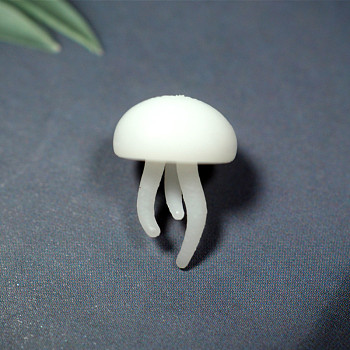 Sealife Model, UV Resin Filler, Epoxy Resin Jewelry Making, Jellyfish, White, 1.6x1.05cm
