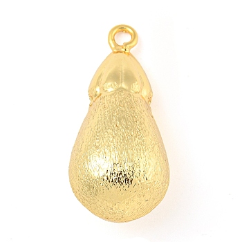Rack Plating Brass Pendants, Cadmium Free & Lead Free, 
Long-Lasting Plated, Teardrop, Real 18K Gold Plated, 24x11x10.5mm, Hole: 1.6mm