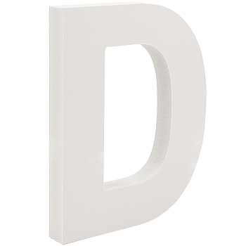 Wooden Letter Ornaments, for DIY Craft, Home Decor, Letter.D, D: 150x121x15mm
