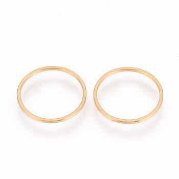 304 Stainless Steel Linking Ring, Ring, Golden, 16x0.8mm