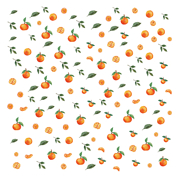 PVC Wall Stickers, Wall Decoration, Orange Pattern, 390x900mm, 2pcs/set