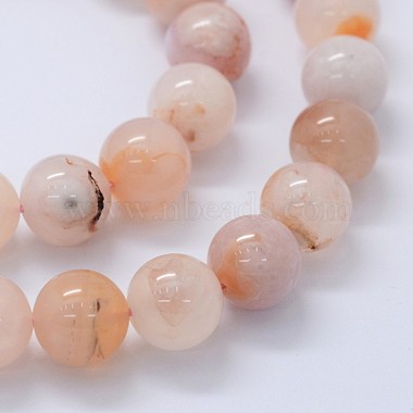Natural Cherry Blossom Agate Beads Strands(G-I206-01-10mm)-5