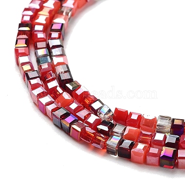 Gradient Color Electroplate Glass Bead Strands(GLAA-E042-05-B09)-4